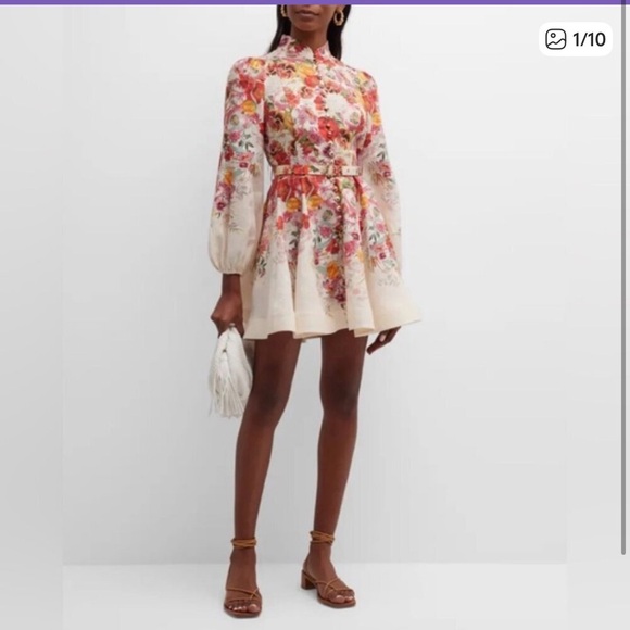 Zimmermann wonderland posey buttoned mini dress Size 1 - Picture 3 of 7